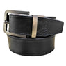 Double Sided Leather Belt - Brown & Black with Stylish Metal Buckle - NOOREVO