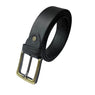 Premium Black Leather Belt for Men with Durable Buckle - NOOREVO